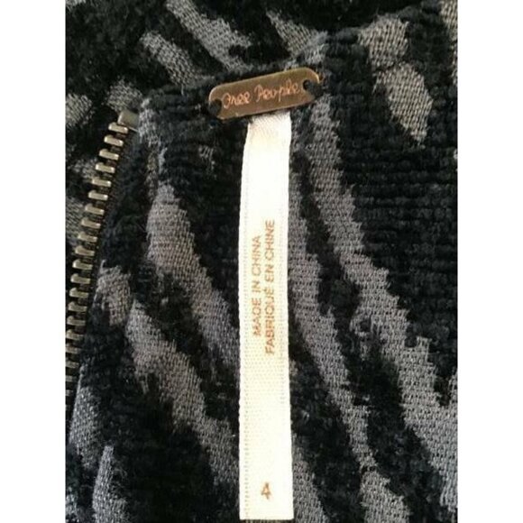 Free People Dress 4 Gray Shift Mini Animal Women - Picture 6 of 7